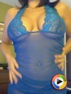Krissys huge round tits are barely covered by her lace top