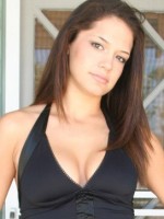 Brittanys perfect juicy boobs look amazing in her black halter top