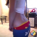 Ashley shows off her tight round ass