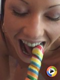 Trista sucks and fucks this lollipop!